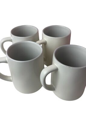 Hearth & Hand Magnolia Coffee Mug SET 4 Stoneware Tea Cup White Drinkware Matte